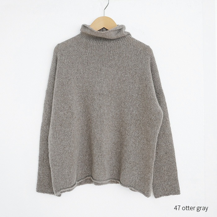 evam eva　ウール　セーブル　タートルネック　ニット　F グレー evam eva ウール セーブル タートルネック ニット F グレー