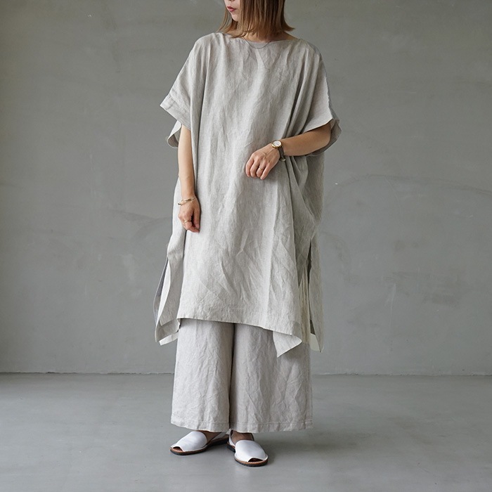 evameva リネンポンチョ