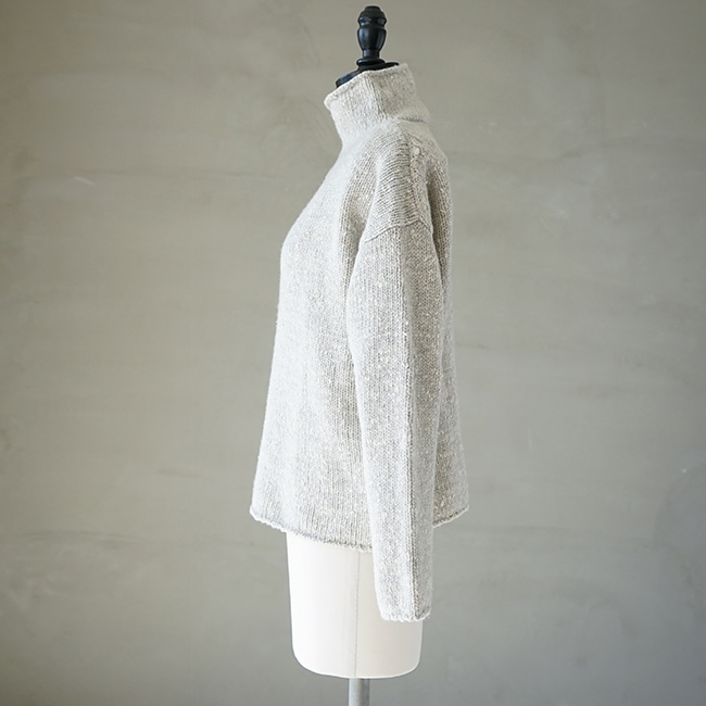 e223k093) / evam eva (エヴァムエヴァ) / silk wool turtleneck