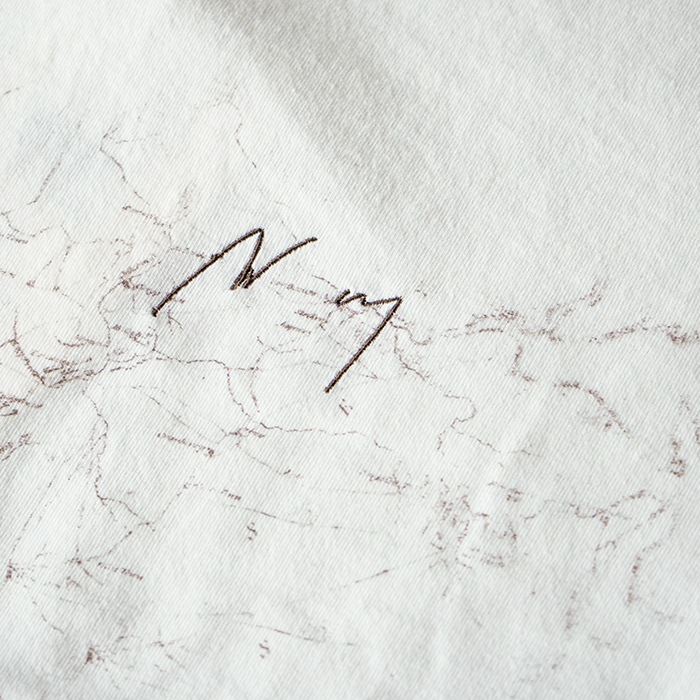 □(anc-ct111) / ANCELLM (アンセルム) /OLDMAP T-SHIRT（オールド