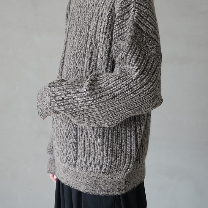 YASHIKI ヤシキ Akane Mohair Knit モヘヤ モヘア YASHIKI - Akane Mohair Knit(NAVY) | Salty