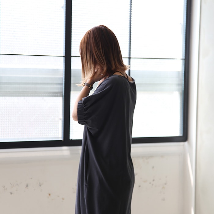 evam eva vie ハイツイストコットンワンピース evameva (エヴァムエヴァ) high twist cotton one piece / ハイ