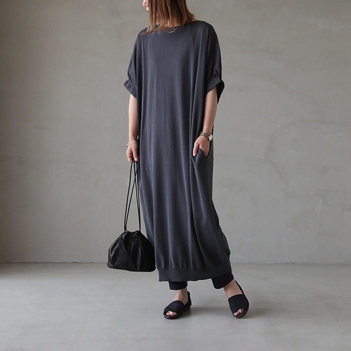 e221k185) / evam eva(エヴァムエヴァ) / high twist cotton one piece