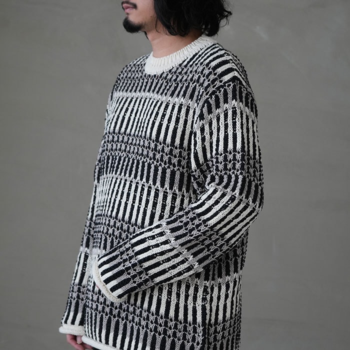 bn-23sm-020） / BATONER(バトナー) /MIX YARN CREW NECK (ミックス