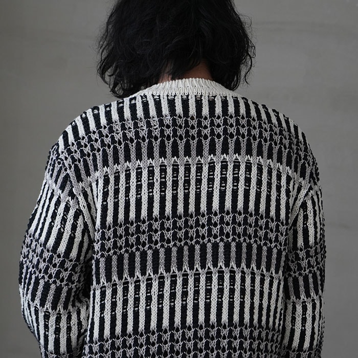 bn-23sm-020） / BATONER(バトナー) /MIX YARN CREW NECK (ミックス