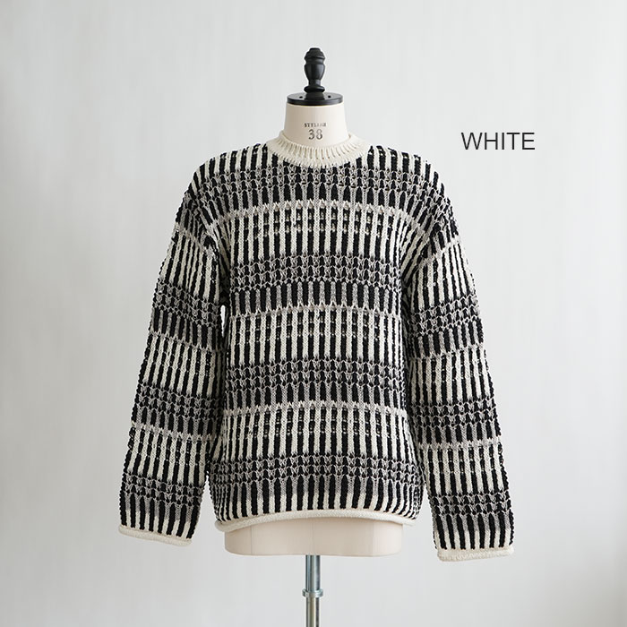 bn-23sm-020） / BATONER(バトナー) /MIX YARN CREW NECK (ミックス