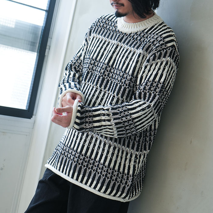 BATONER バトナー MIX YARN CREW NECKクルーネックニット2023SS