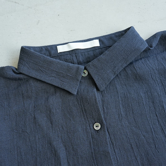 ▽(e261t205) / evam eva (エヴァムエヴァ) / linen wide shirt(リネン