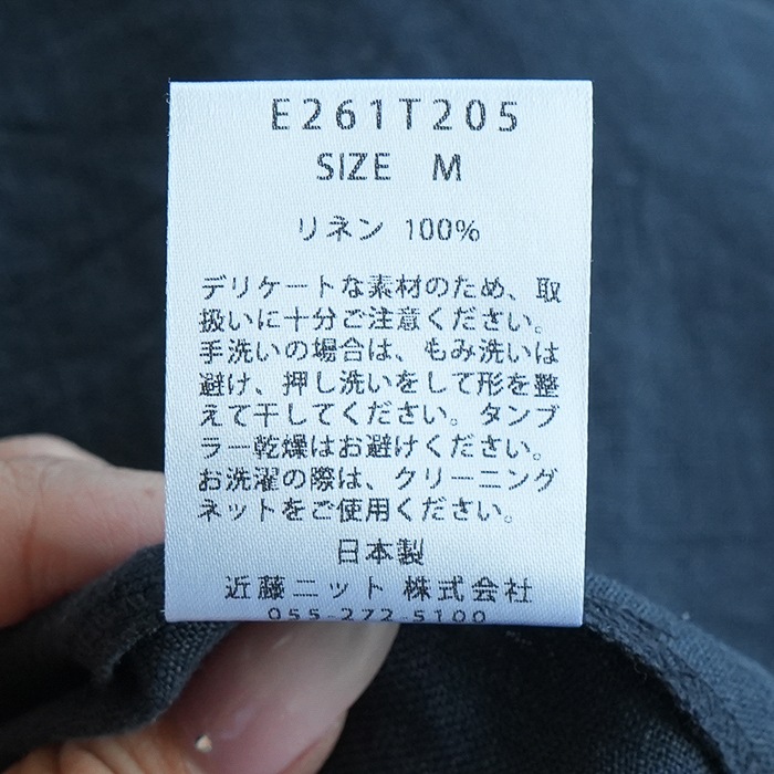 ▽(e261t205) / evam eva (エヴァムエヴァ) / linen wide shirt(リネン