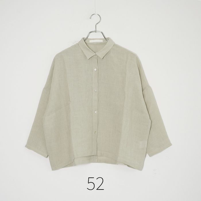 e261t205) / evam eva (エヴァムエヴァ) / linen wide shirt(リネン