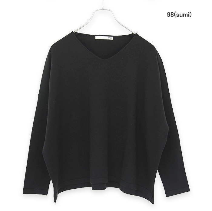 最先端 e221k026) neck v cotton / eva(エヴァムエヴァ) evam / トップス