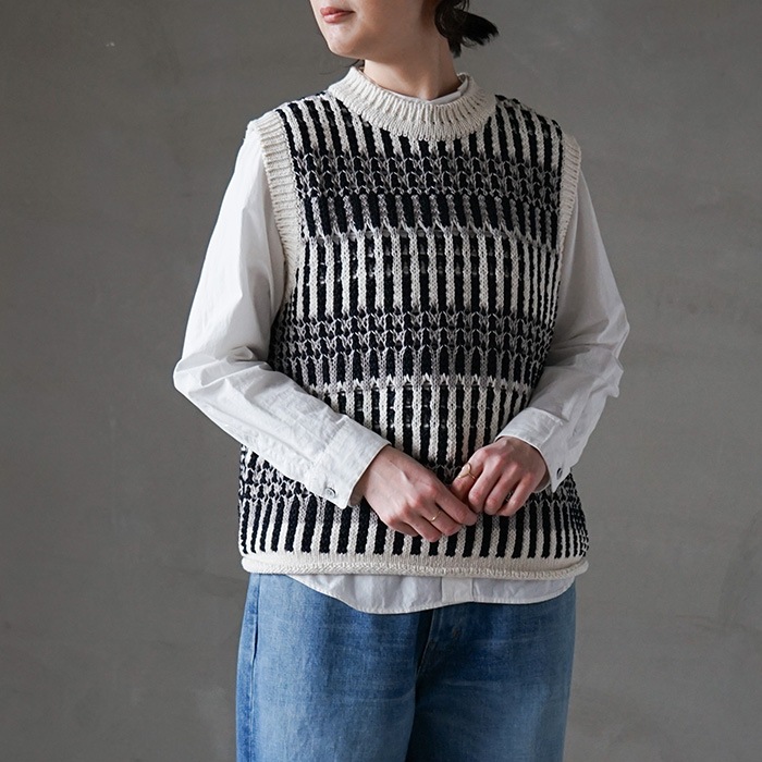 bn-23sl-017） / BATONER(バトナー) /MIX YARN CREW NECK VEST