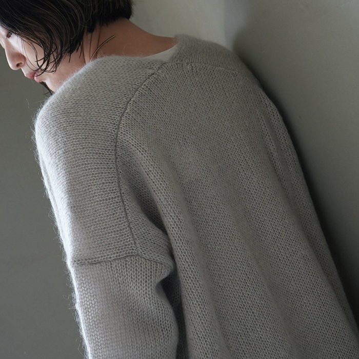 e233k024) / evam eva (エヴァムエヴァ) /mohair silk cardigan(モヘア 