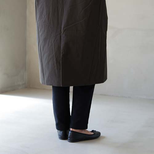 e213t166) / evam eva(エヴァムエヴァ) /padding hooded long coat