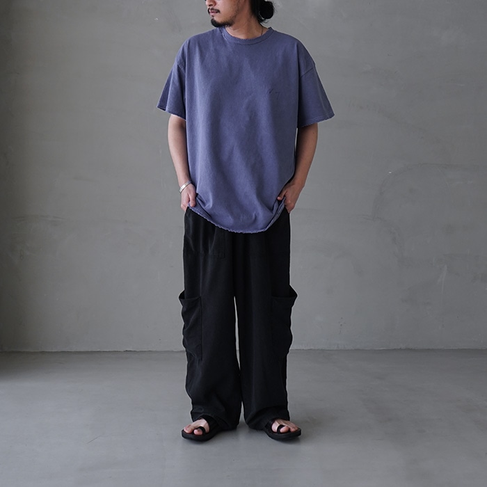 anc-ct60) / ANCELLM (アンセルム) / EMBROIDERY DYED T-SHIRT（エン