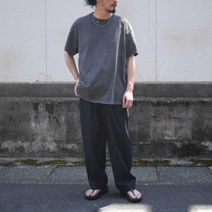 anc-ct60) / ANCELLM (アンセルム) / EMBROIDERY DYED T-SHIRT（エン