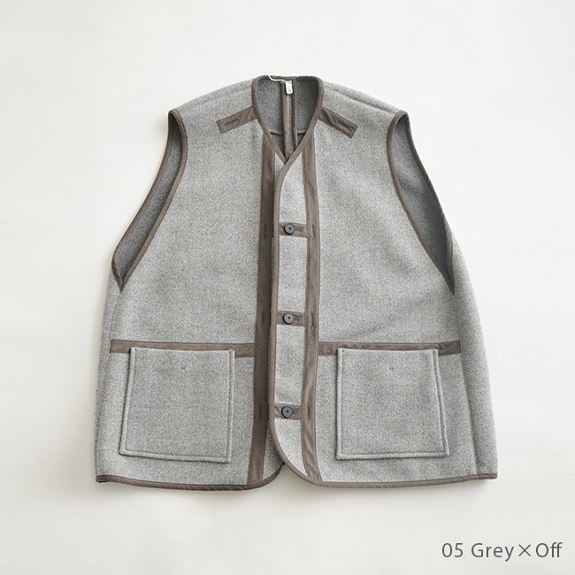 tg-fr1603vt) FIRMUM(フィルマム)/ オージーラムウールツィードベスト