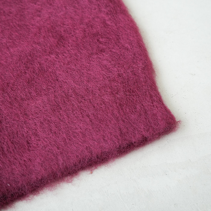 新品タグ付き✨LENO モヘアカーディガン　バーガンディ　サイズ2 LENO] MOHAIR CARDIGAN リノ モヘア カーディガン - apartir 名古屋