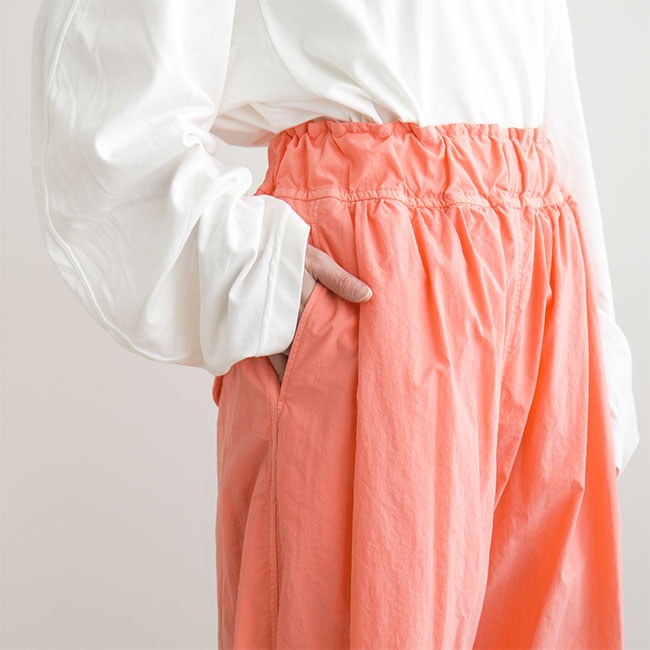 FIRMUM 2/40 梳毛ハードギャバ ギャザーワイドパンツXS CA-FR0803PF) / FIRMUM(フィルマム) / FHZTSL ハイカウント