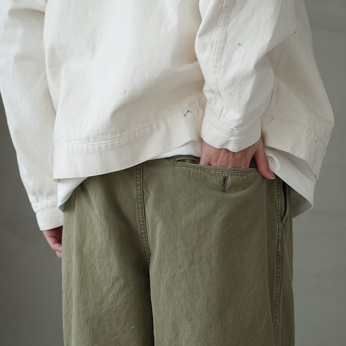 【修理あり】YOKO SAKAMOTO 23SS カーゴパンツ カーキ M 修理あり】YOKO SAKAMOTO 23SS カーゴパンツ カーキ M 修理あり