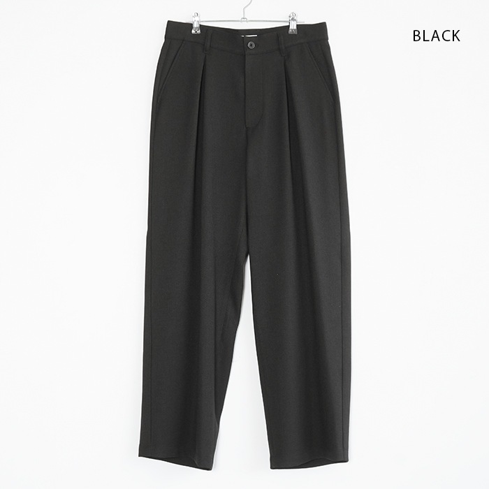 SAYATOMO スラックス サイズ2 黒 SAYATOMO - 25AW2-Tack Slacks⁄2タックスラックス(BLACK) | Salty