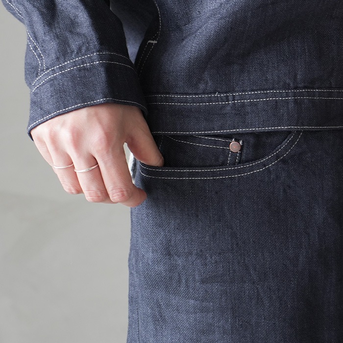 新品 44,000円 Vlas Blommeコルトレイクリネンデニムパンツ 13533095) / Vlas Blomme (ヴラスブラム) / KL Denim テーパードパンツ