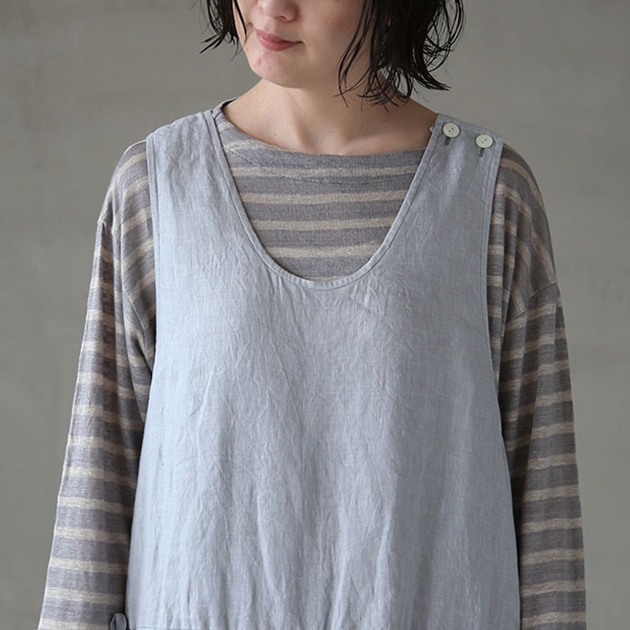 【美品】Vlas Blomme リネンサロペット 黒 ヴラスプラム ネストローブ 美品】Vlas Blomme リネンサロペット 黒 ヴラスプラム ネスト