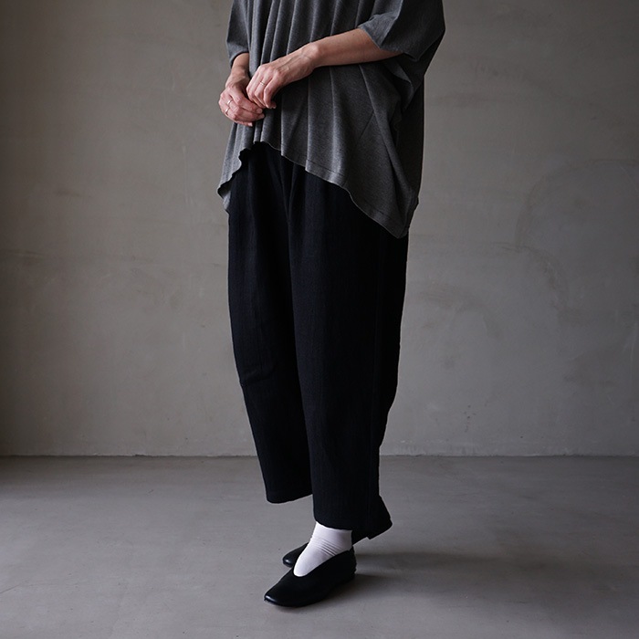 ◎□(e243t084) / evam eva(エヴァムエヴァ) /linen wool pants