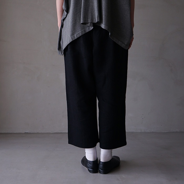 ○(e243t084) / evam eva(エヴァムエヴァ) /linen wool pants(リネン