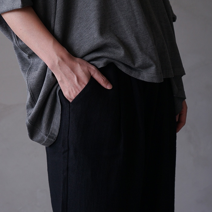 ○(e243t084) / evam eva(エヴァムエヴァ) /linen wool pants(リネン