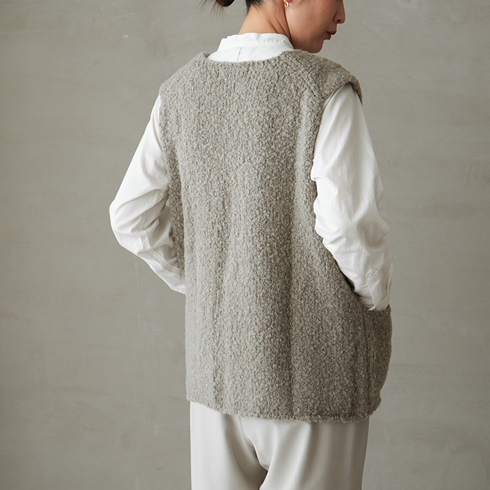 e253k180) / evam eva (エヴァムエヴァ) / alpaca wool vest(アルパカ