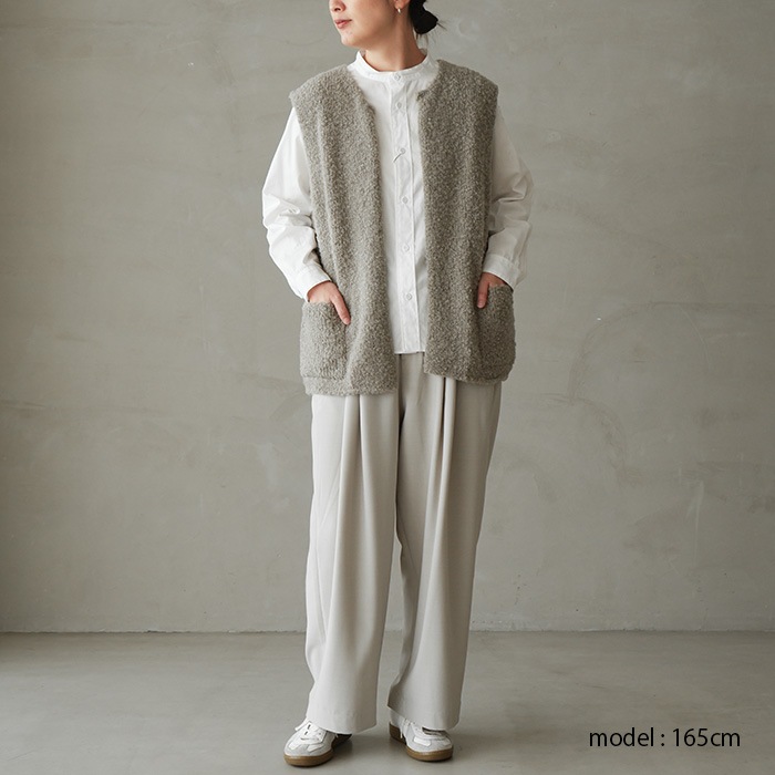 【evam eva エヴァムエヴァ alpaca wool vest ベスト白】 evam eva エヴァムエヴァ alpaca wool vest ベスト白】 alpaca wool