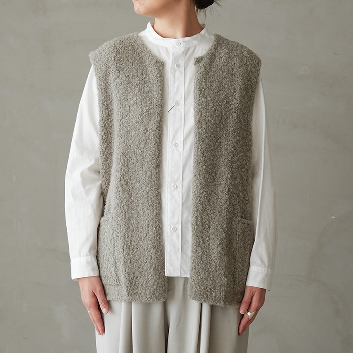e253k180) / evam eva (エヴァムエヴァ) / alpaca wool vest(アルパカ