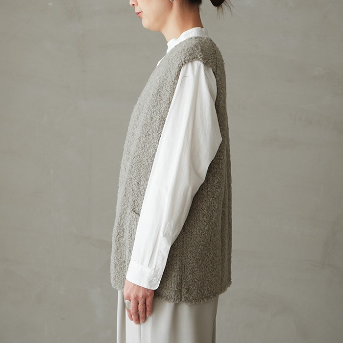 e253k180) / evam eva (エヴァムエヴァ) / alpaca wool vest(アルパカ