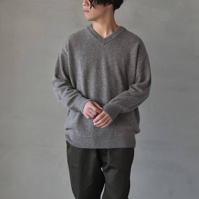 Phlannèl Wool Yak V-neck Knit フランネル ニット Phlannel / フランネル | Wool Yak V-neck Knit ヤク Vネック