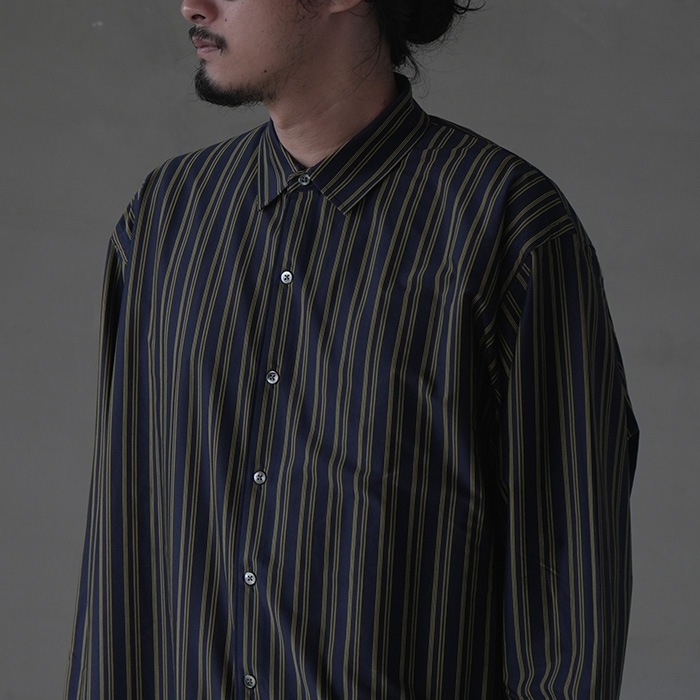 km24a-024ny）/ KANEMASA(カネマサ) / 46G Atmosphere Stripe Shirt