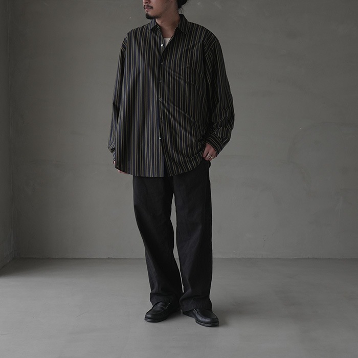 km24a-024ny）/ KANEMASA(カネマサ) / 46G Atmosphere Stripe Shirt