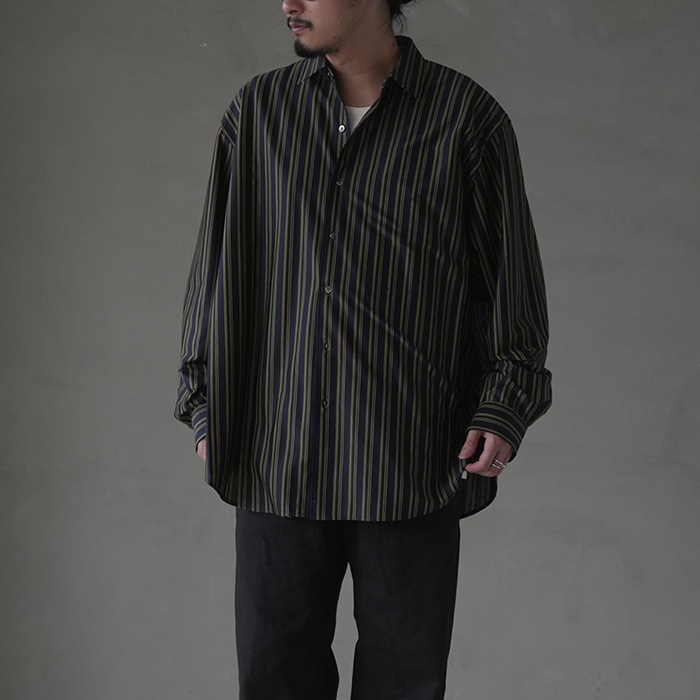 アーセナル ストライプシャツ バーガンディ KANEMASA PHIL.＜カネマサフィル＞ストライプ柄シャツ（2229993