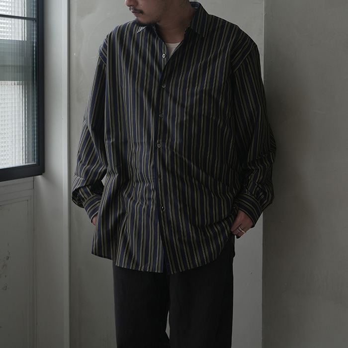 km24a-024ny）/ KANEMASA(カネマサ) / 46G Atmosphere Stripe Shirt