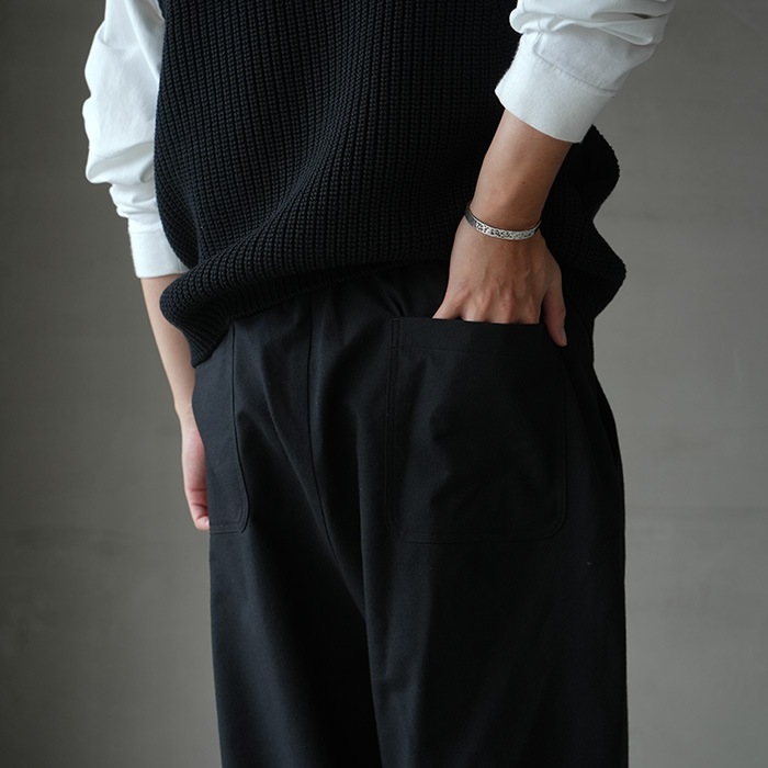 ヨーコサカモト　YS ブラックワイドパンツ 30%OFF】(ys-24aw-44) YOKOSAKAMOTO(ヨーコサカモト) /WORK WIDE
