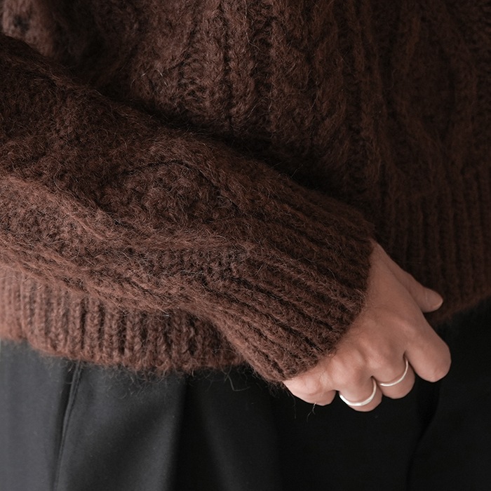 20%OFF】（bn-24fl-054） / BATONER(バトナー) /MOHAIR NORDIC CREW