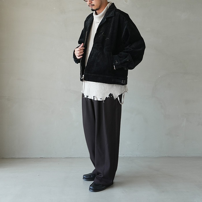 いむ anc-ct135) / ANCELLM (アンセルム) / DAMAGE WAFFLE HI-NECK LS