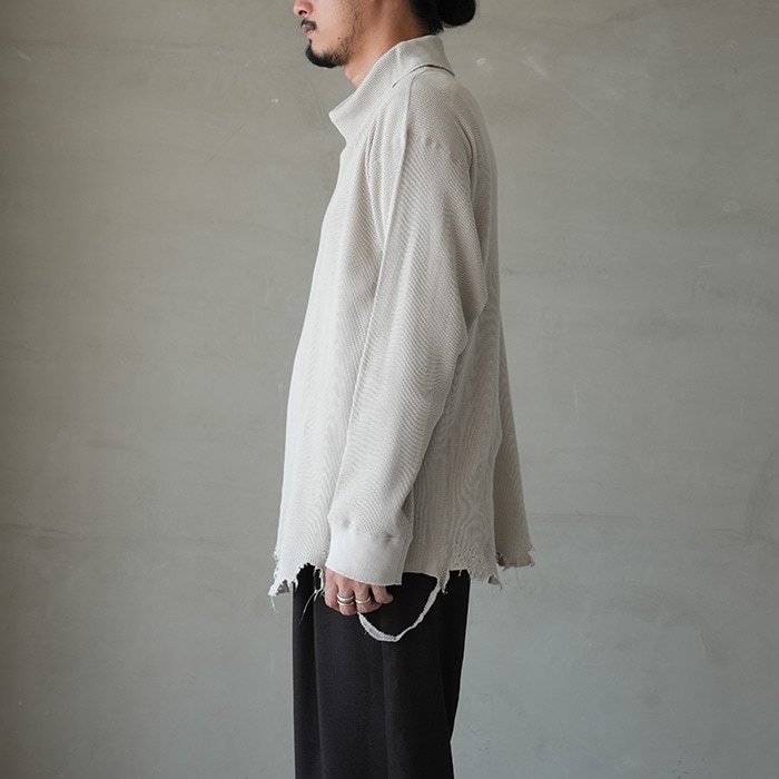 トップス ANCELLM / THERMAL LS T-SHIRT BLACK 2025SS】 ANCELLM (アンセルム) 