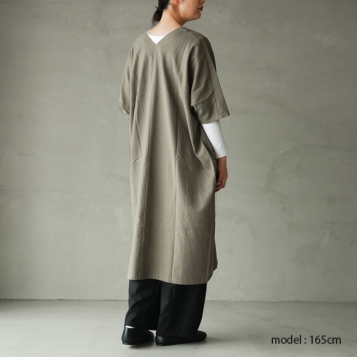 evam eva ウールコットンリネン　ワンピース　日本製 evam eva ウールコットンリネン ワンピース 日本製 evameva