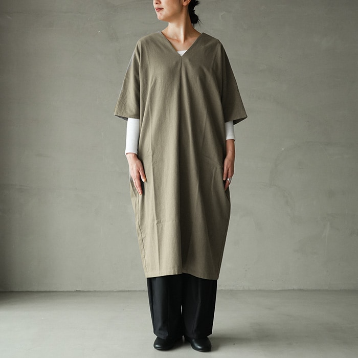 ○(e253t113) / evam eva (エヴァムエヴァ) / cotton one-piece