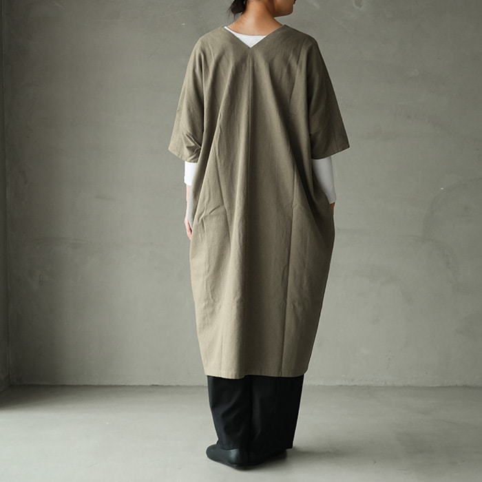 e253t113) / evam eva (エヴァムエヴァ) / cotton one-piece(コットン