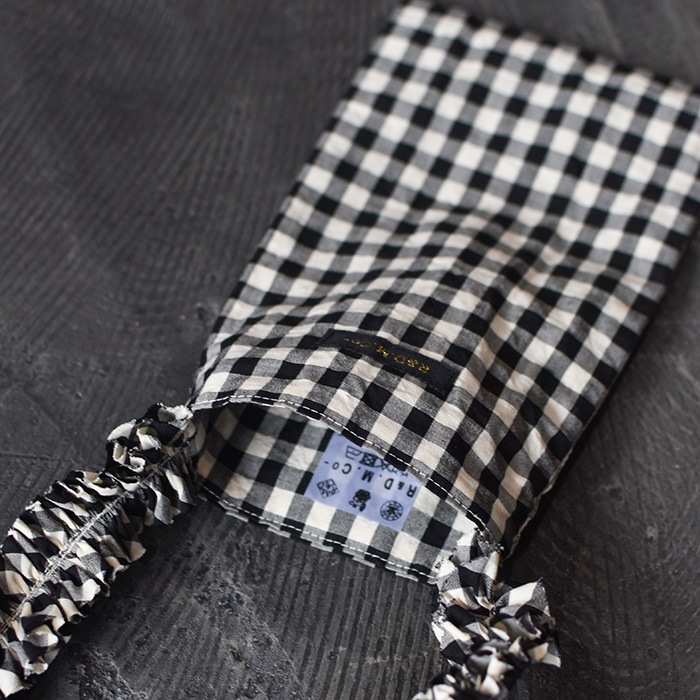 【新品】R&D.M.Co- ギンガムチェック フリルショルダーポシェット 30%OFF】(7615）/ R&D.M.Co-/OLDMANS TAILOR(アールアンドディーエム