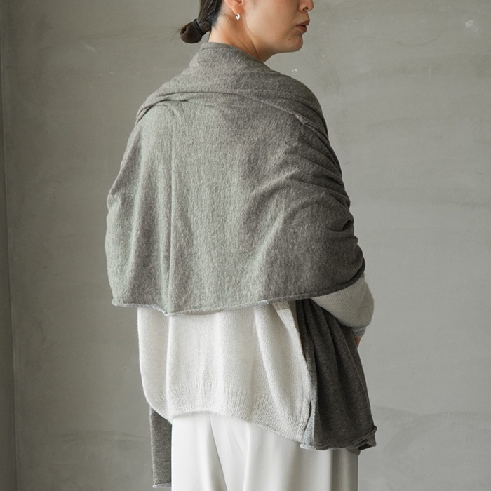 e263g040) / evam eva (エヴァムエヴァ) / wool cashmere stole(ウール