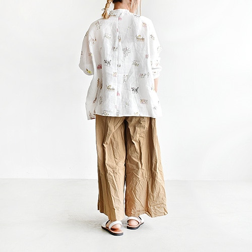 アールアンドディーエムコー サーカスバギーシャツ LINEN 麻 人気 6 4279) / R&D.M.Co/OLDMANS TAILOR(アールアンドディーエムコー