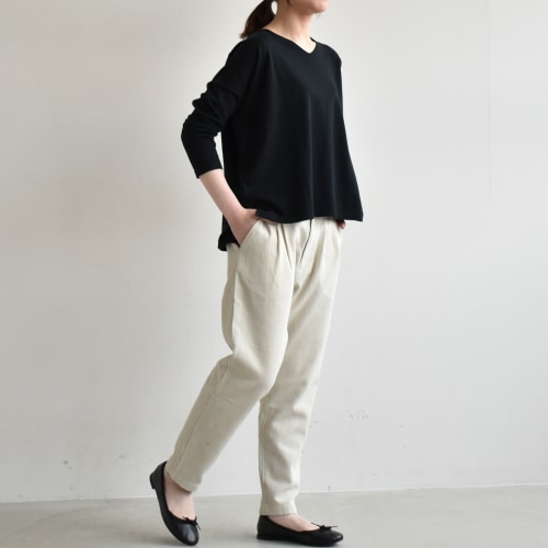 evam evaの綿ナロータックパンツ 楽天市場】evam eva(エヴァムエヴァ)narrow pants 4colormade in